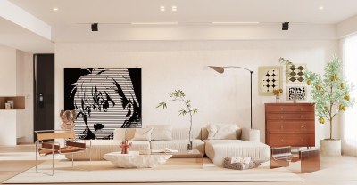 现代家居客厅3D模型下载